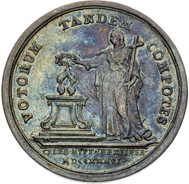 Strieborná medaila 1736 - reverz