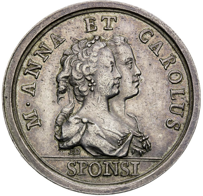 Strieborná medaila 1744 - averz
