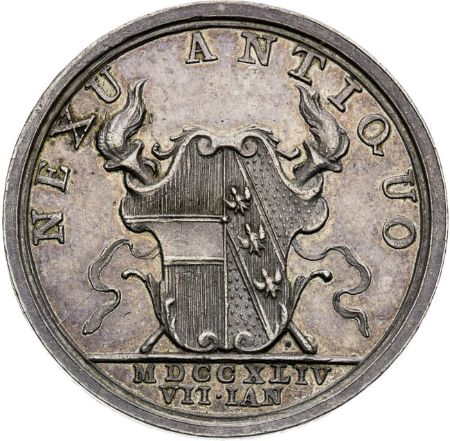 Strieborná medaila 1744 - reverz
