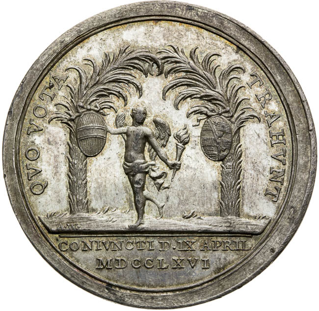 Strieborná medaila 1766 - reverz