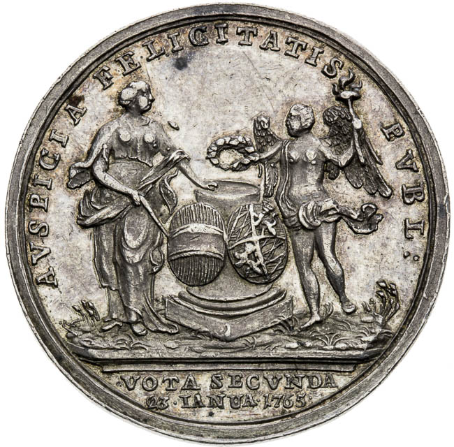 Strieborná medaila 1765 - reverz