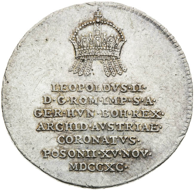 Stříbrný žetón 1790 - averz