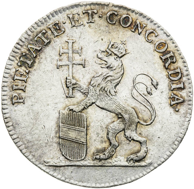 Stříbrný žetón 1790 - reverz