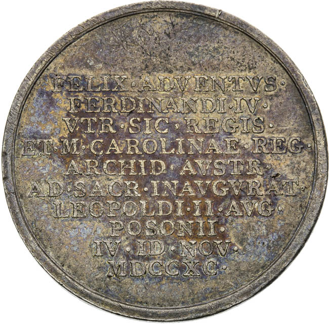 Strieborná medaila 1790 - averz