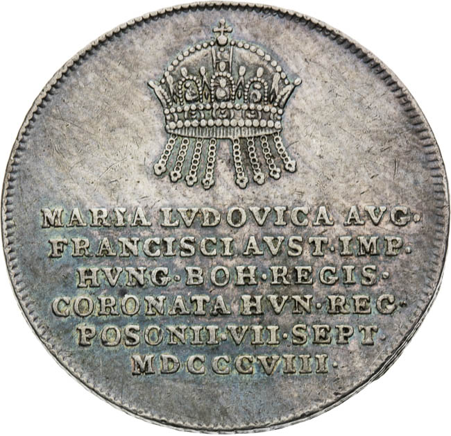 Strieborný žetón 1808 - reverz