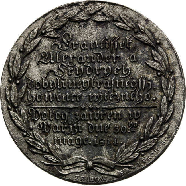 Medaila 1814 - averz
