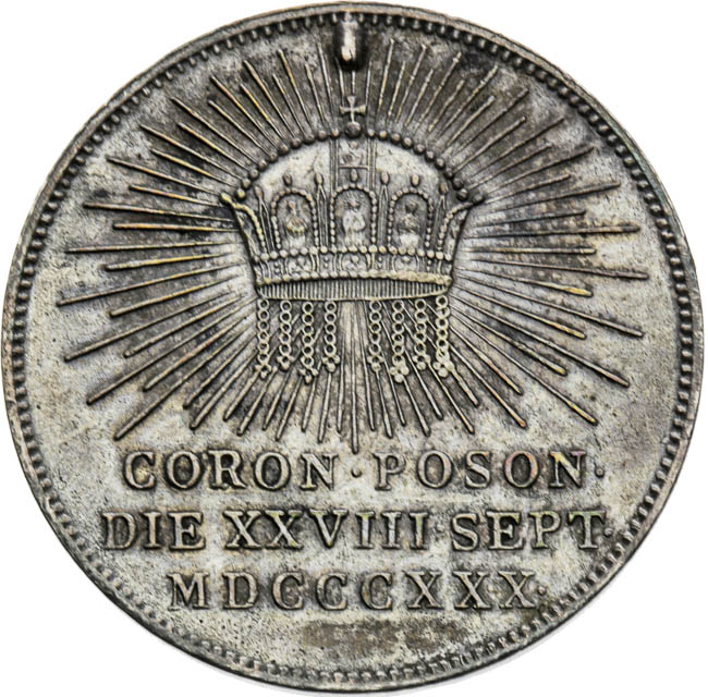 Stříbrný žeton 1830 - revers
