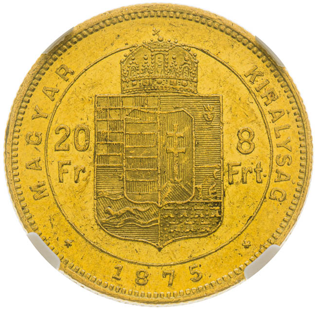 8 Zlatník 1875 - revers
