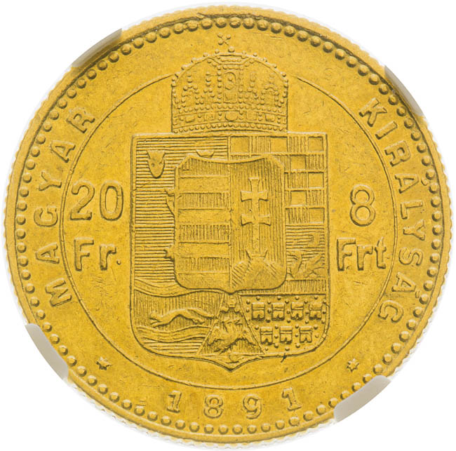 8 Zlatník 1891 - revers