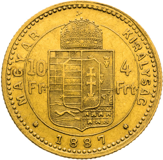 4 Zlatník 1887 - revers