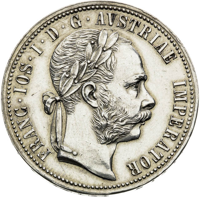 Gulden Pribram 1875 - front