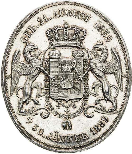 Strieborná medaila 1889 - reverz