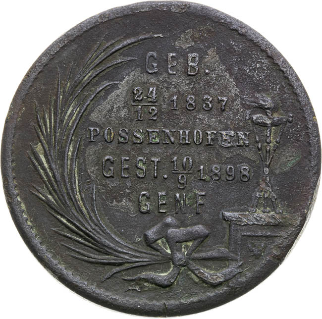 Medaila 1898 - reverz