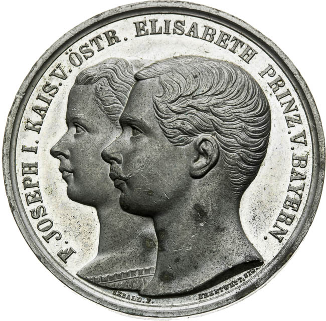 Medaila 1854 - averz