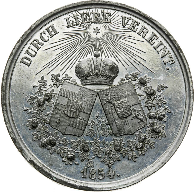 Medaila 1854 - reverz