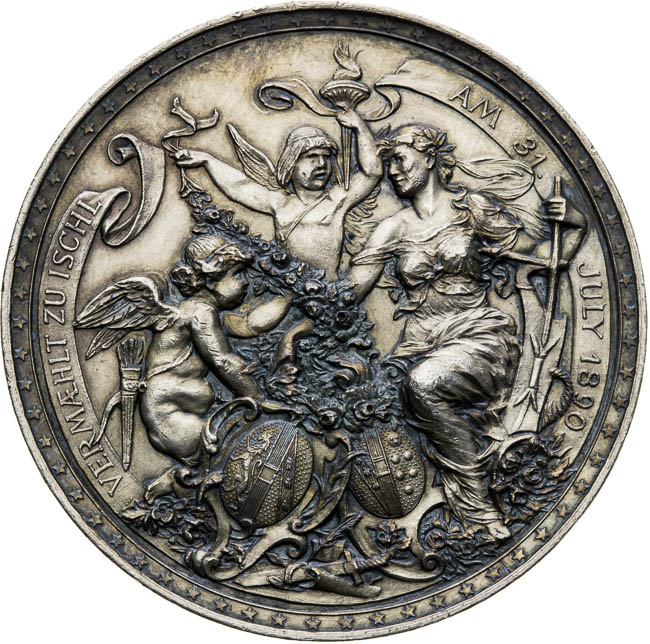 Silver medal 1890 - back