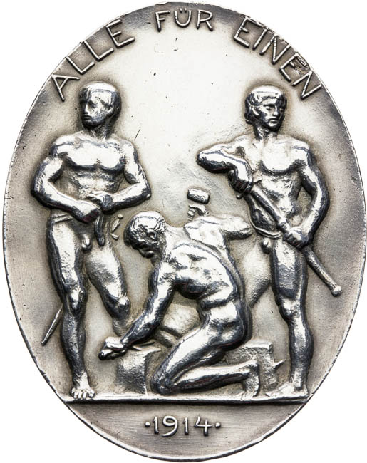 Silver medal 1914 - back