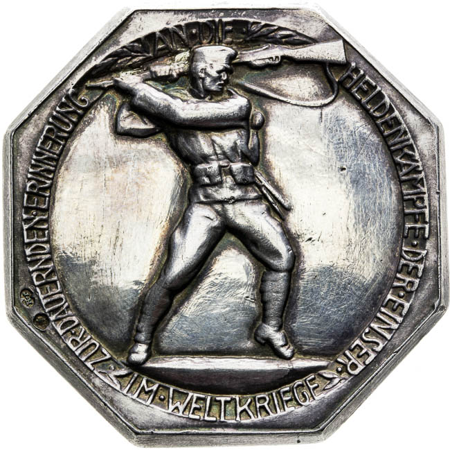 Silver medal 1916 - back