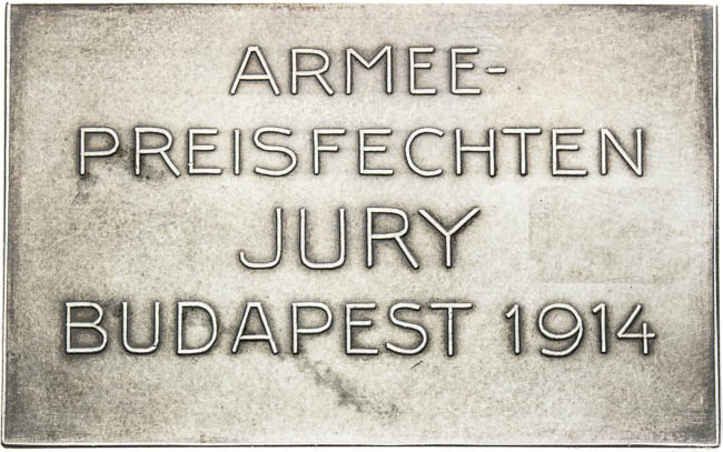 Silver Plaque 1914 - back