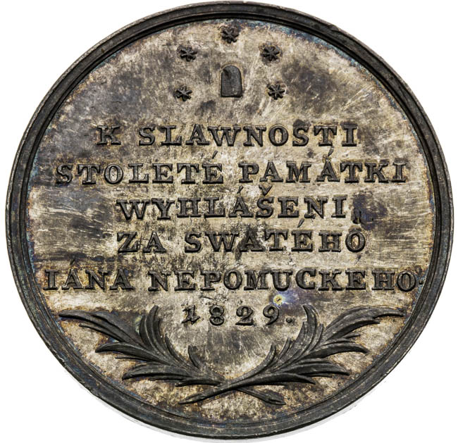 Silver medal 1829 - back