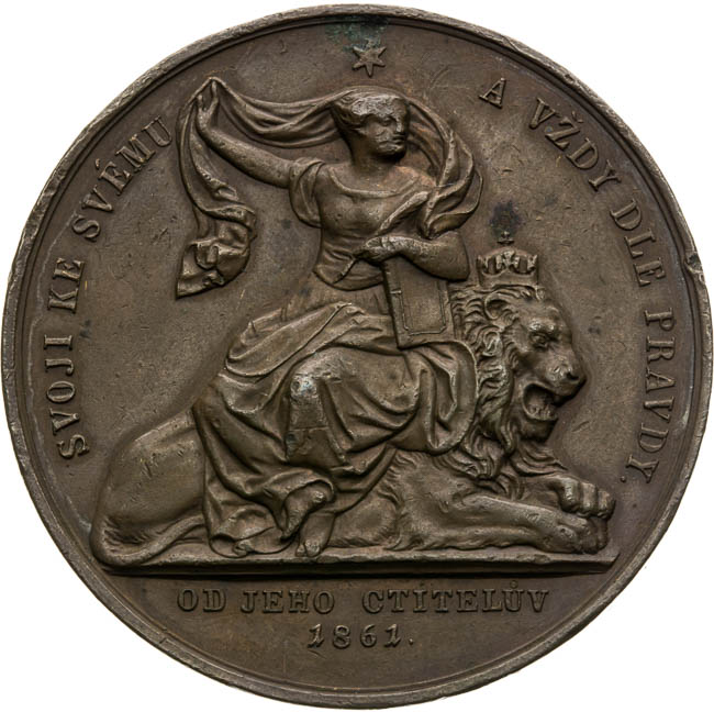 Medaila 1861 - reverz