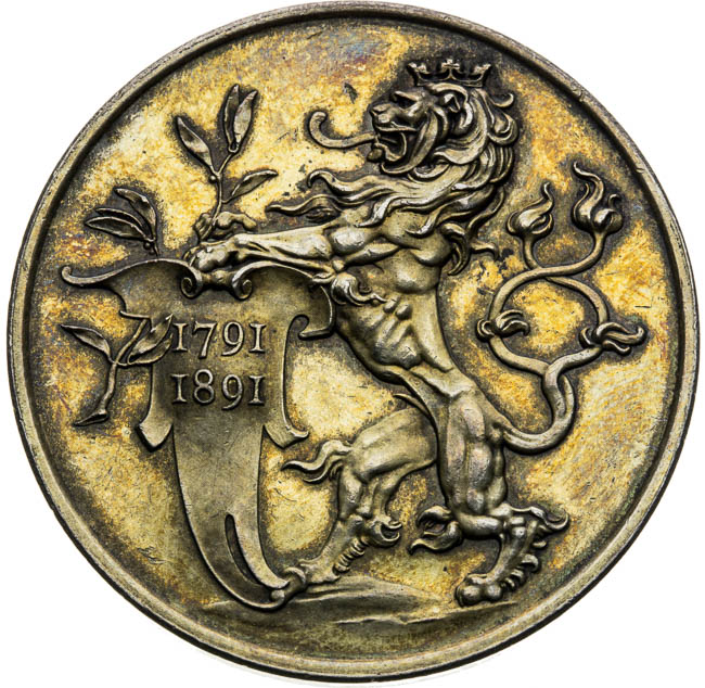 Silver medal 1891 - front
