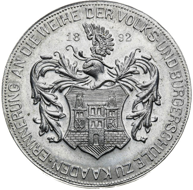 Medal 1892 - back