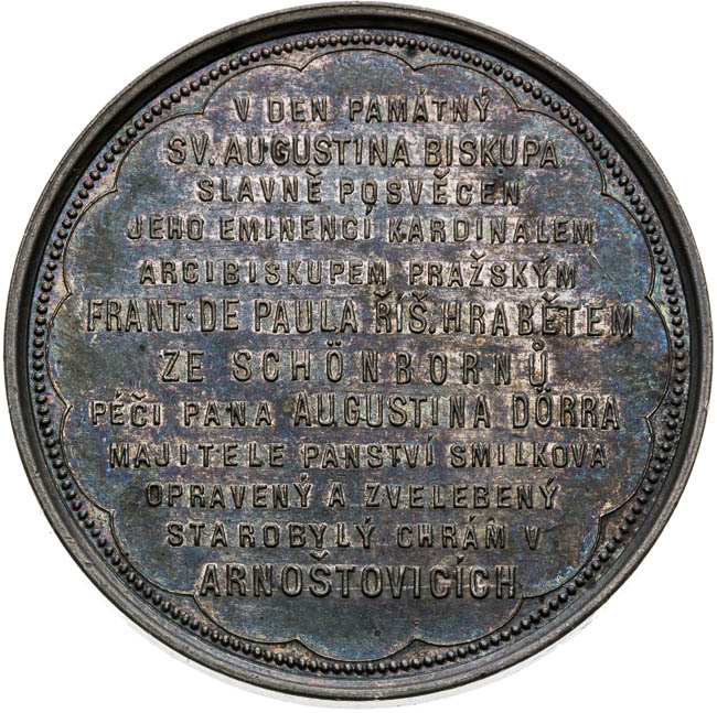 Silver medal 1892 - back