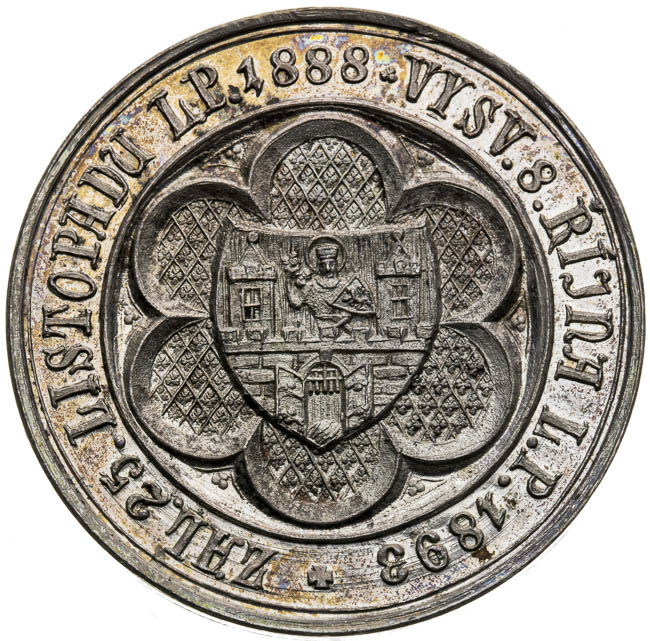 Silver medal 1893 - back