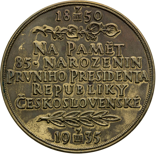 Medaile 1935 - revers