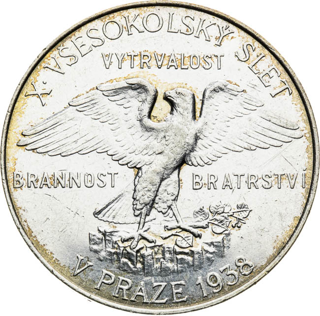 Stříbrná medaile 1938 - avers