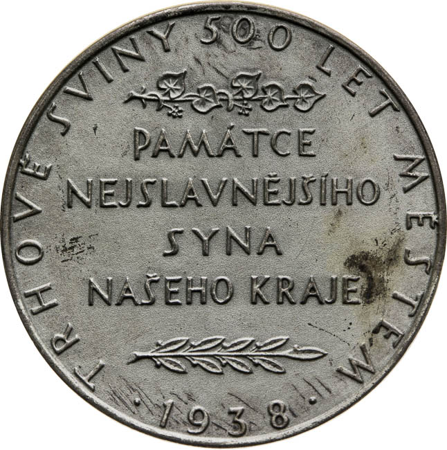 Stříbrná medaile 1938 - revers