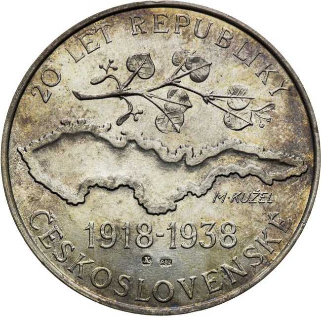 Stříbrná medaile 1938 - revers