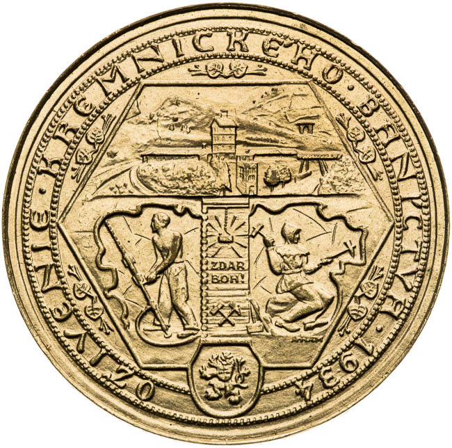 One-sided strike of 10 Ducat 1934/ - front