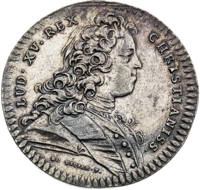 Stříbrný žeton 1724 - avers