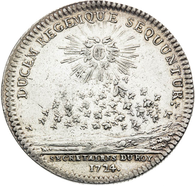 Stříbrný žeton 1724 - revers
