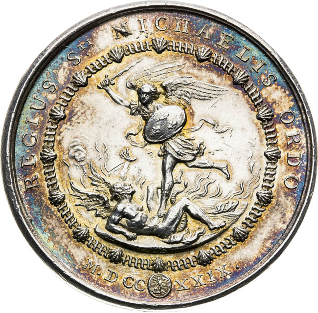 Stříbrná medaile 1729 - revers
