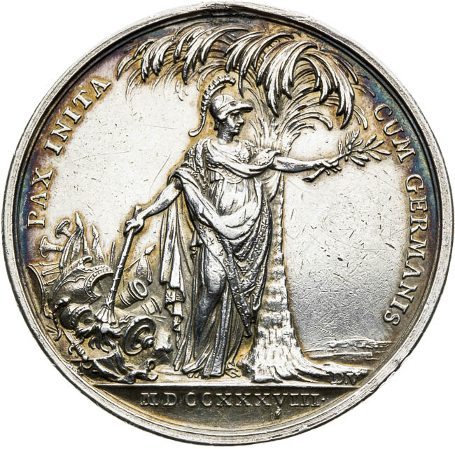 Stříbrná medaile 1738 - revers