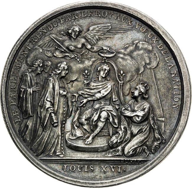 Silver medal 1775 - front