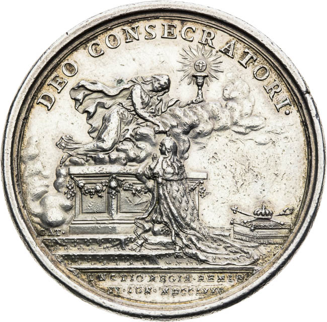 Silver medal 1775 - back