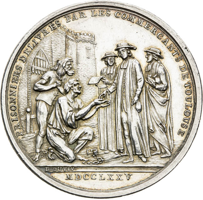 Silver medal 1775 - back