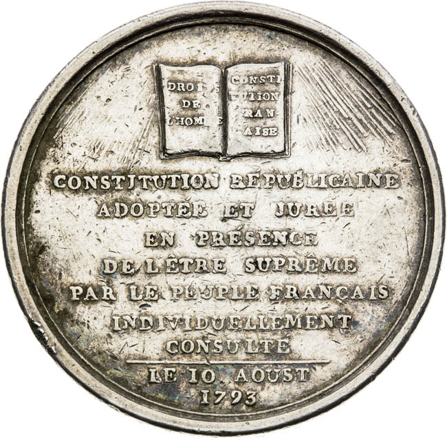 Stříbrná medaile 1793 - revers