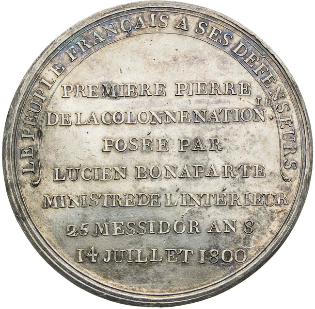 Stříbrná medaile 1800 - revers