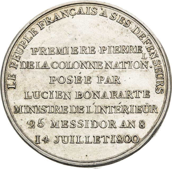 Stříbrná medaile 1800 - revers