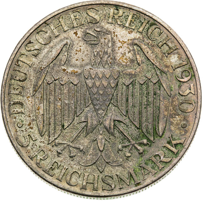 5 Marka 1929 - averz