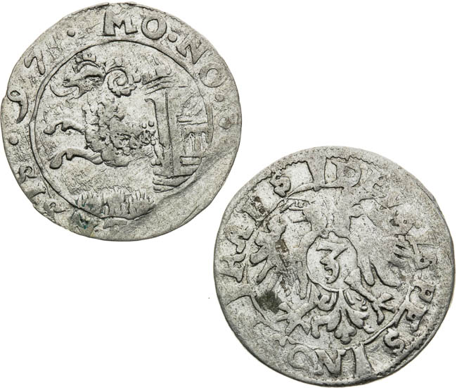 3 Kreutzer 1597 (2 pcs) - front
