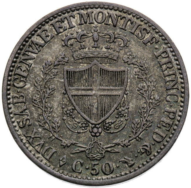 50 Centesimi 1826 - back