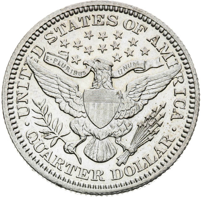1/4 Dollar 1909 - back
