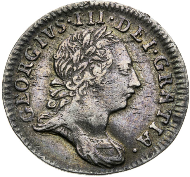 Three pence 1762 - front