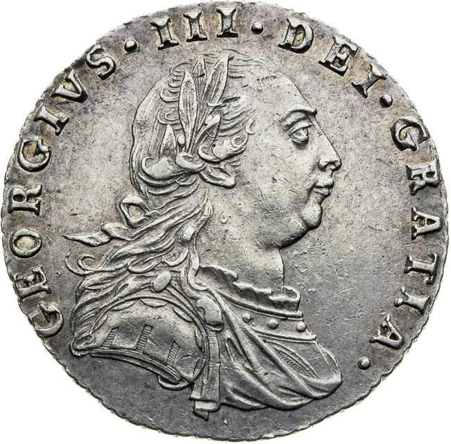 Sixpence 1787 - front